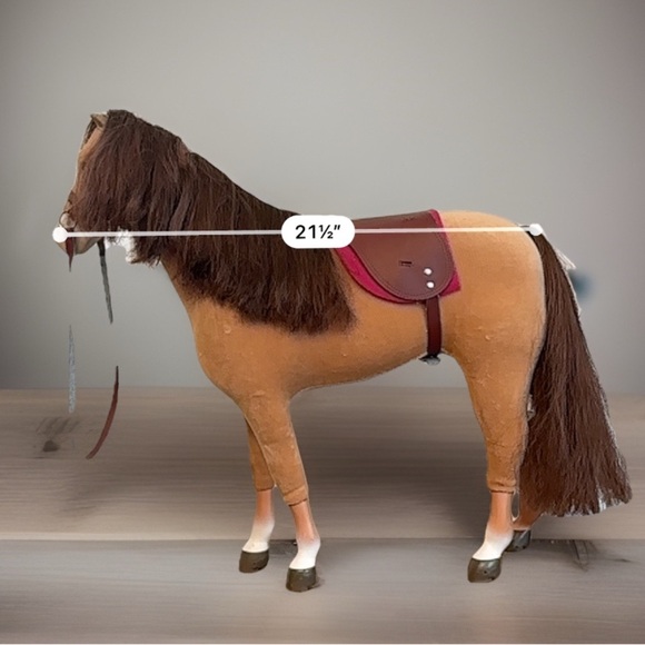 American Girl Doll Horse 19 Inches Brown Chestnut Retired Pony Equestrian Play - Picture 7 of 16
